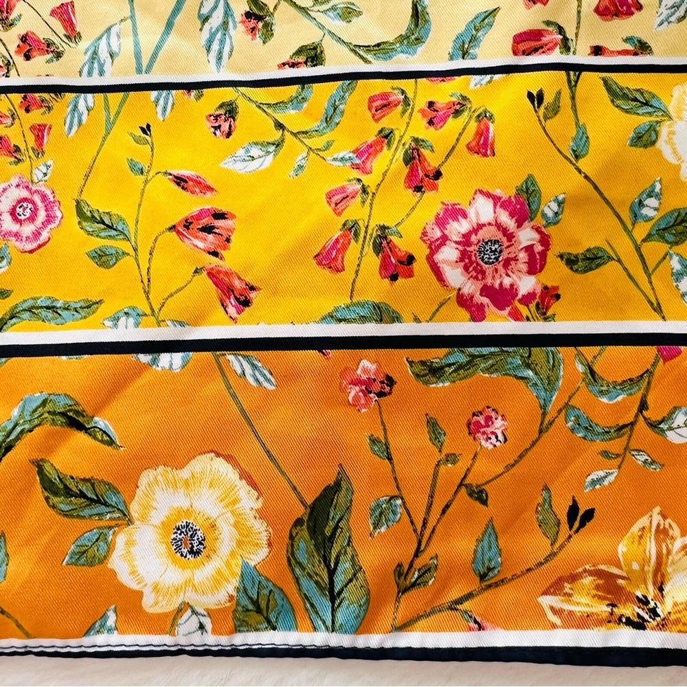 ⸻

Vibrant Floral Silk Scarf – 21”x21” - Picture 2 of 4